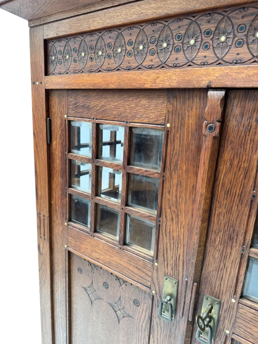Arts & Crafts Armoire or Bookcase In the style of Architect Lauweriks, 1890s
